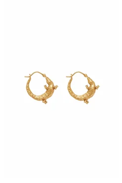 Earrings-HUSK Alemais Aligator Hoop - Gold