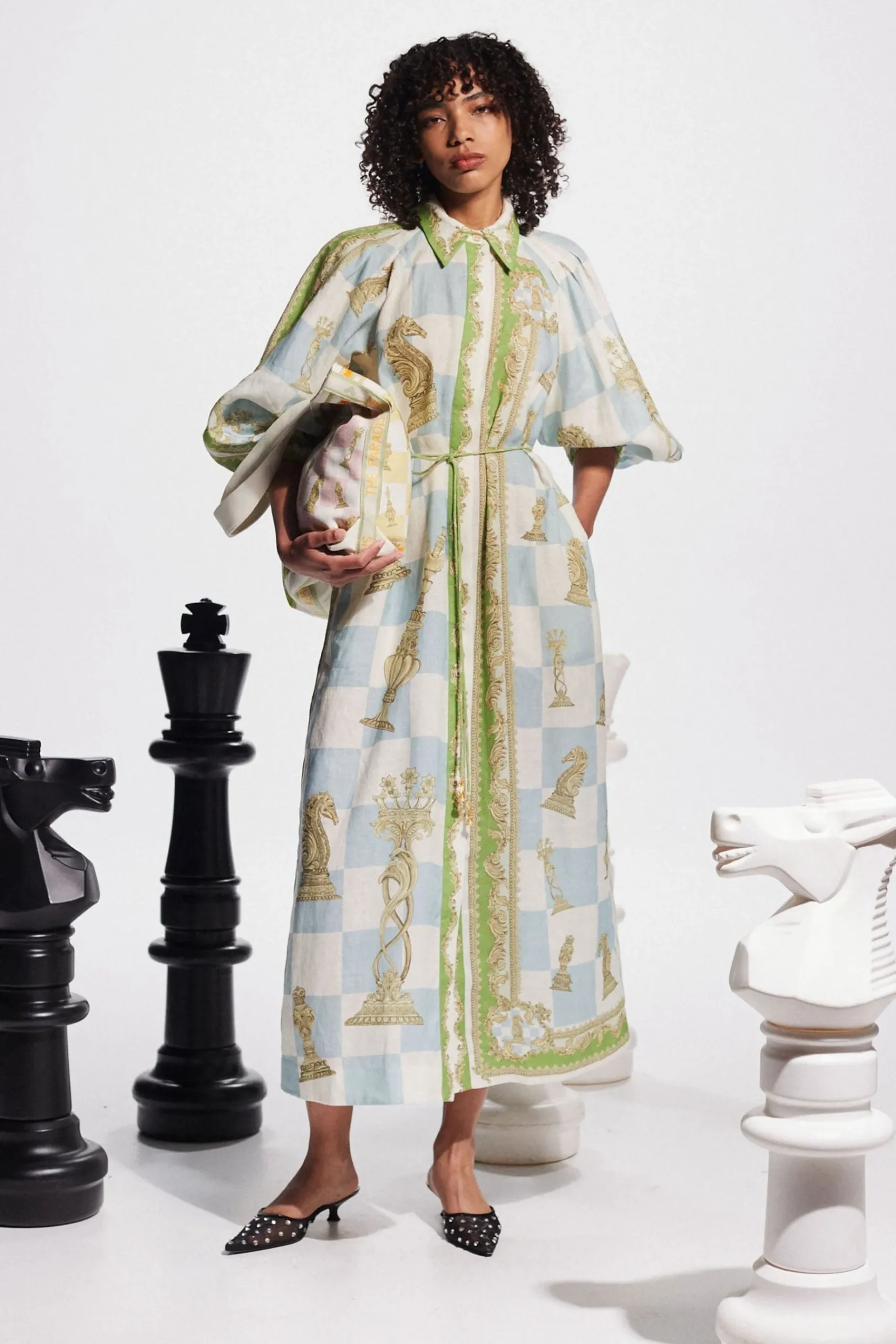 Dresses-HUSK Alemais Checkmate Dress - Print