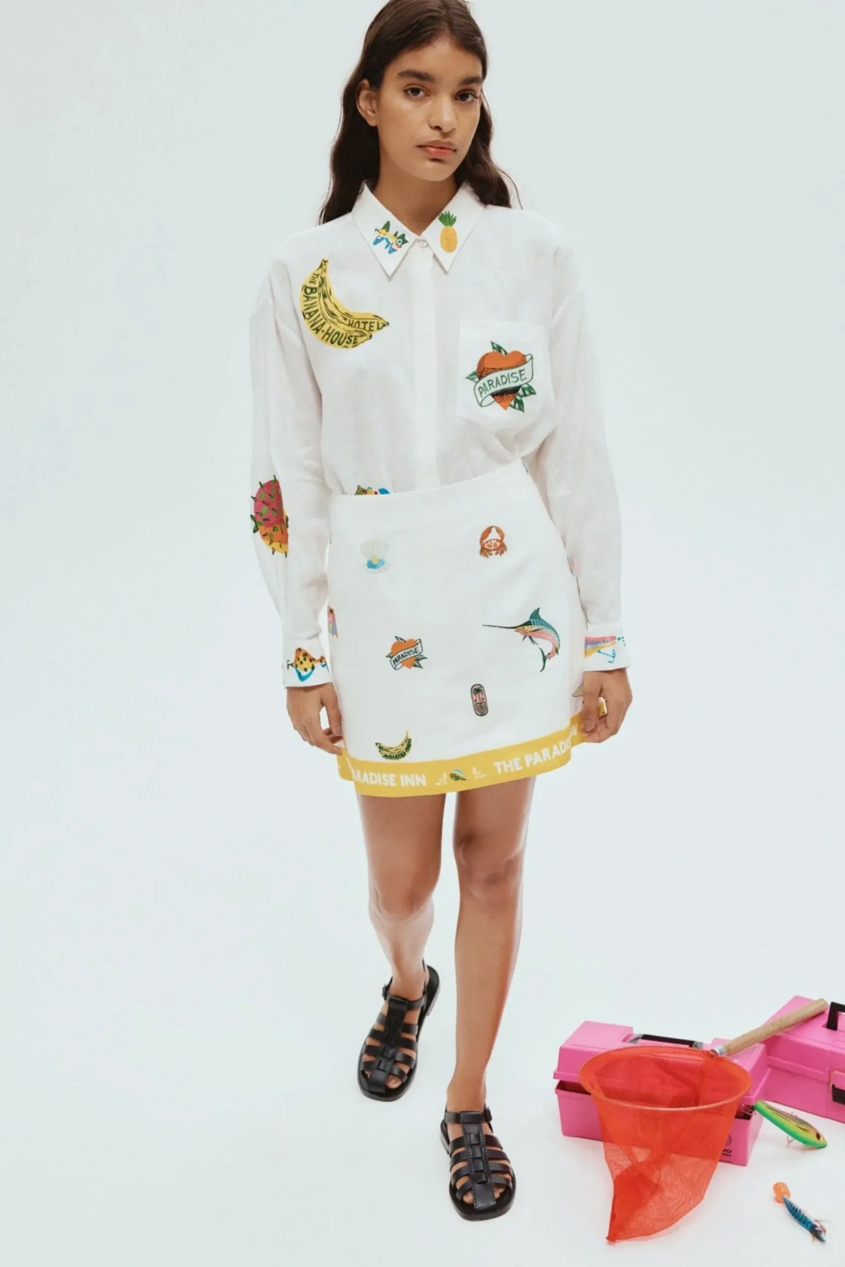 Tops-HUSK Alemais Clam Shirt - Multi Coloured MultiColoured