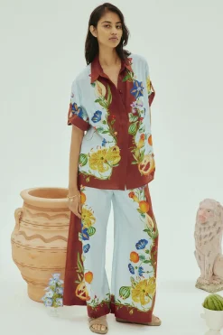 Pants-HUSK Alemais Dahlia Pant - Multi Coloured MultiColoured