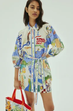 Dresses-HUSK Alemais Nadia Mini - Multi Coloured MultiColoured