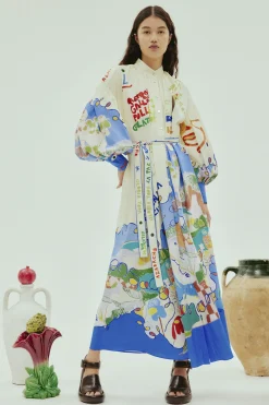 Dresses-HUSK Alemais Nadia Shirtdres - Multi Coloured MultiColoured