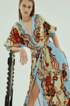 Dresses-HUSK Alemais Ondine Dress - Sky