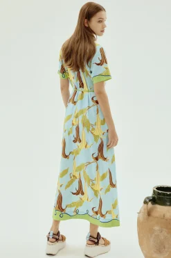 Dresses-HUSK Alemais Rafaela Dress - Multi Coloured MultiColoured