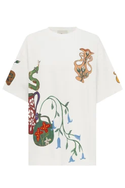 Tees & Tanks-HUSK Alemais Rose Tee - White
