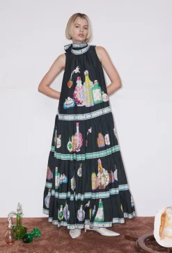 Dresses-HUSK Alemais Royal Midi - Print