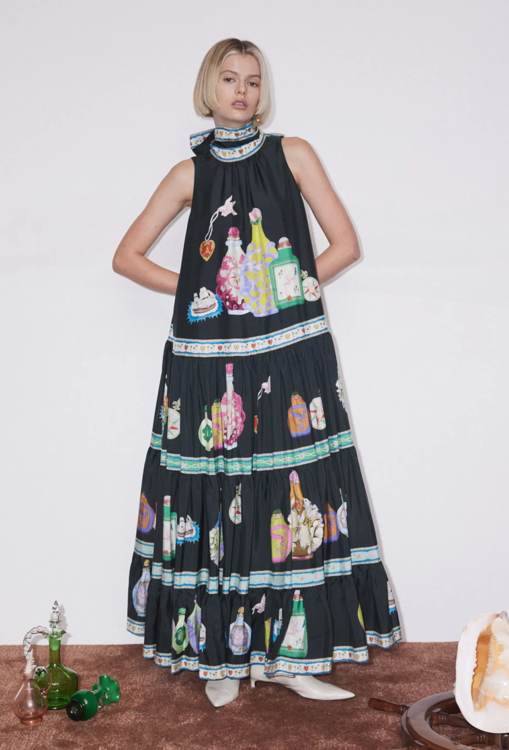 Dresses-HUSK Alemais Royal Midi - Print