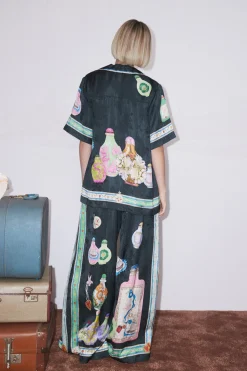 Tops-HUSK Alemais Royal Shirt - Print