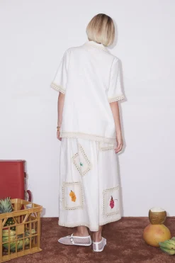 Tops-HUSK Alemais Teddy Shirt - Cream