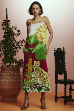 Dresses-HUSK Alemais Tiger Dress - Multi Coloured MultiColoured