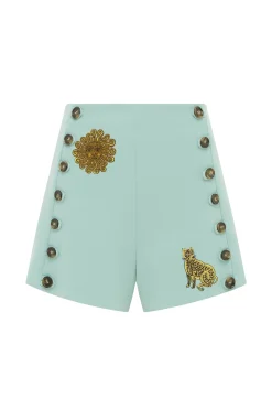 Pants-HUSK Alemais Tiger Short - Blue