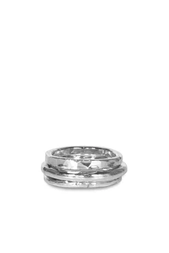 Rings-HUSK Alouette Design 3 Stacker - Silver