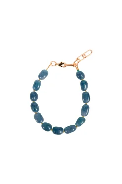 Bracelets-HUSK Alouette Design Barrel Bracelet - Lapis