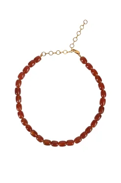 Necklaces-HUSK Alouette Design Barrel Necklace - Amber