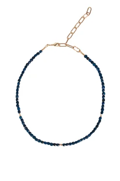 Necklaces-HUSK Alouette Design Square Necklace - Lapis