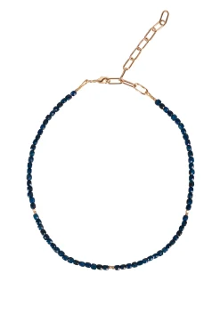 Necklaces-HUSK Alouette Design Square Necklace - Lapis