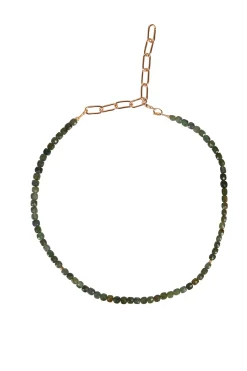 Necklaces-HUSK Alouette Design Square Necklace - Olive