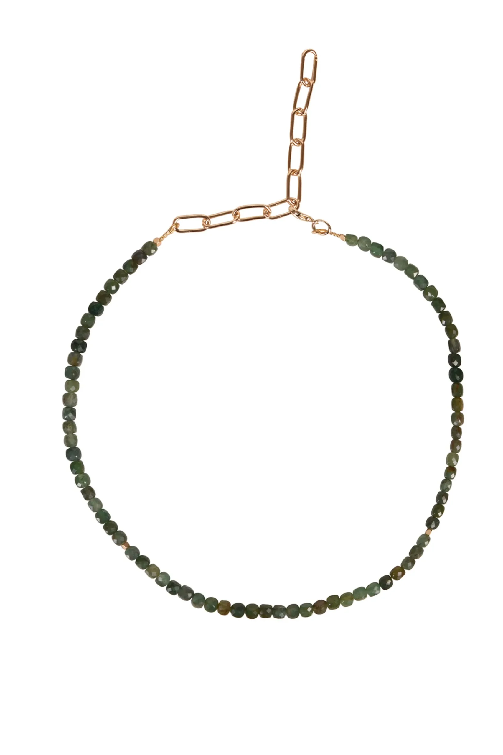 Necklaces-HUSK Alouette Design Square Necklace - Olive