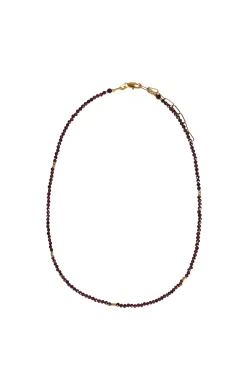 Necklaces-HUSK Alouette Design Tiny Necklace - Chocolate