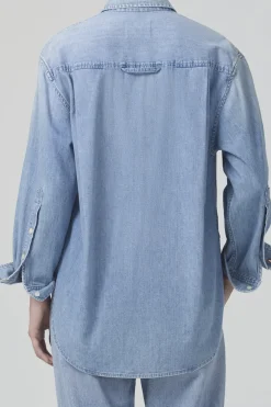Tops-HUSK Citizens of Humanity Kayla Shirt - Blue - Light Blue-Light