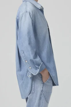 Tops-HUSK Citizens of Humanity Kayla Shirt - Blue - Light Blue-Light