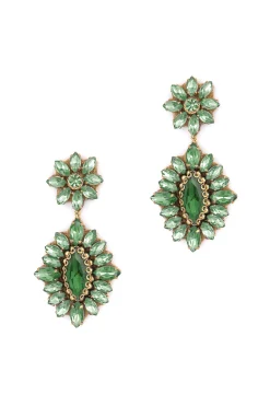 Earrings-HUSK Deepa Gurnani Alianah Earring - Emerald