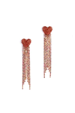 Earrings-HUSK Deepa Gurnani Divina Earring - Red