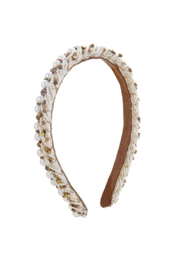 Hats & Headpieces-HUSK Deepa Gurnani Eliza Headband - Gold