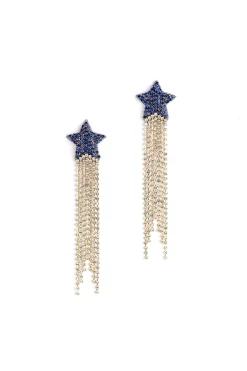 Earrings-HUSK Deepa Gurnani Evren Earring - Cobalt