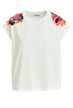 Tops-HUSK Essentiel Antwerp Fequins Tee - White