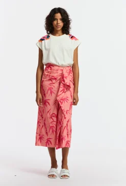 Tops-HUSK Essentiel Antwerp Fequins Tee - White