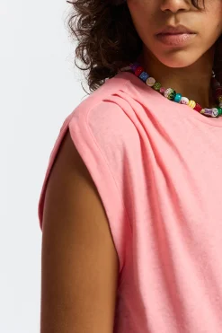 Tops-HUSK Essentiel Antwerp Ferm Tee - Pink
