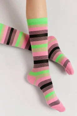 Scarves, Socks & Gloves-HUSK Essentiel Antwerp Flogo Sock - Lollipop