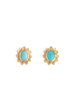 Earrings-HUSK Fairley Bloom Studs - Gold