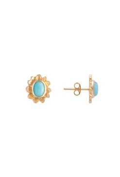 Earrings-HUSK Fairley Bloom Studs - Gold
