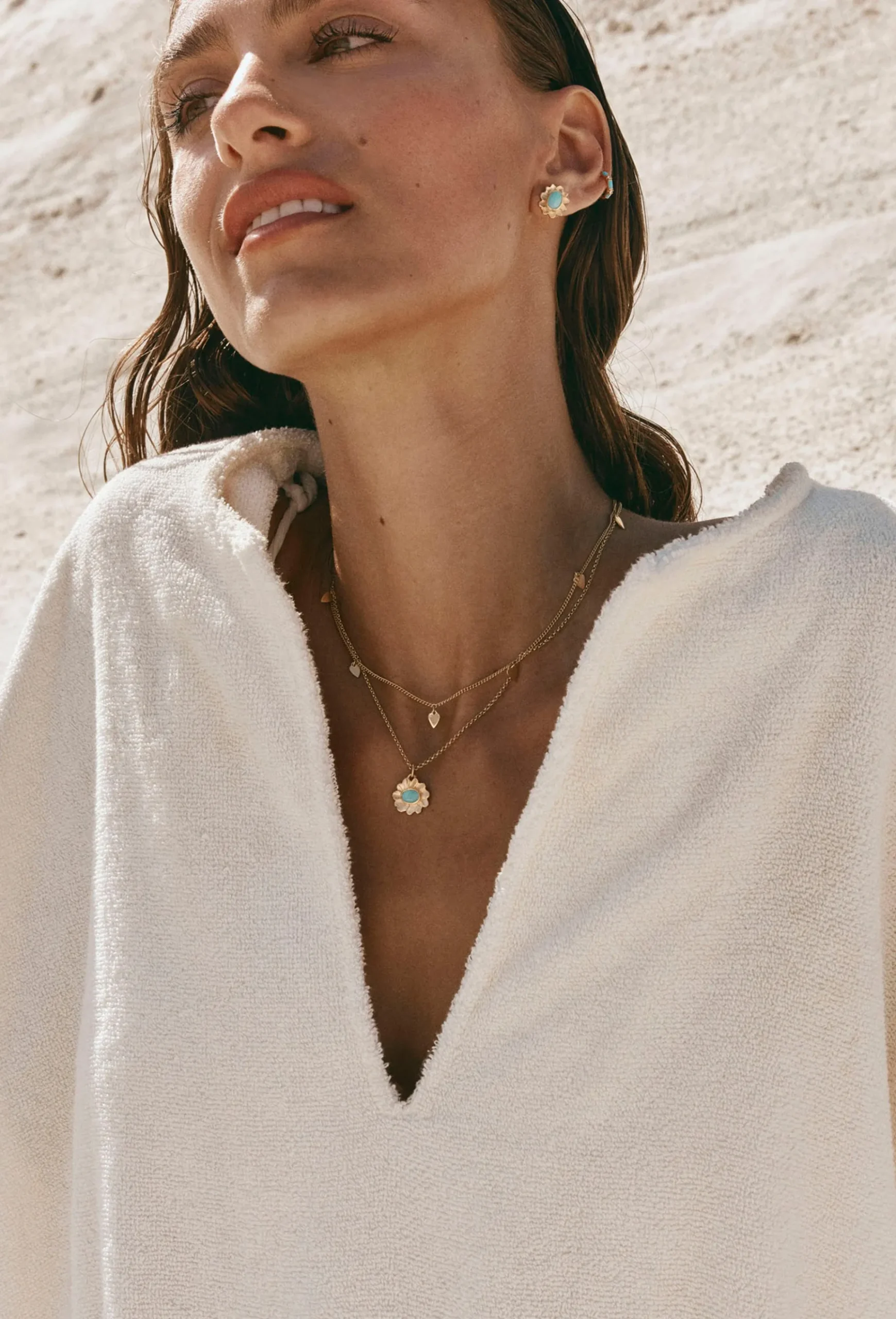 Earrings-HUSK Fairley Charm Necklace - Gold
