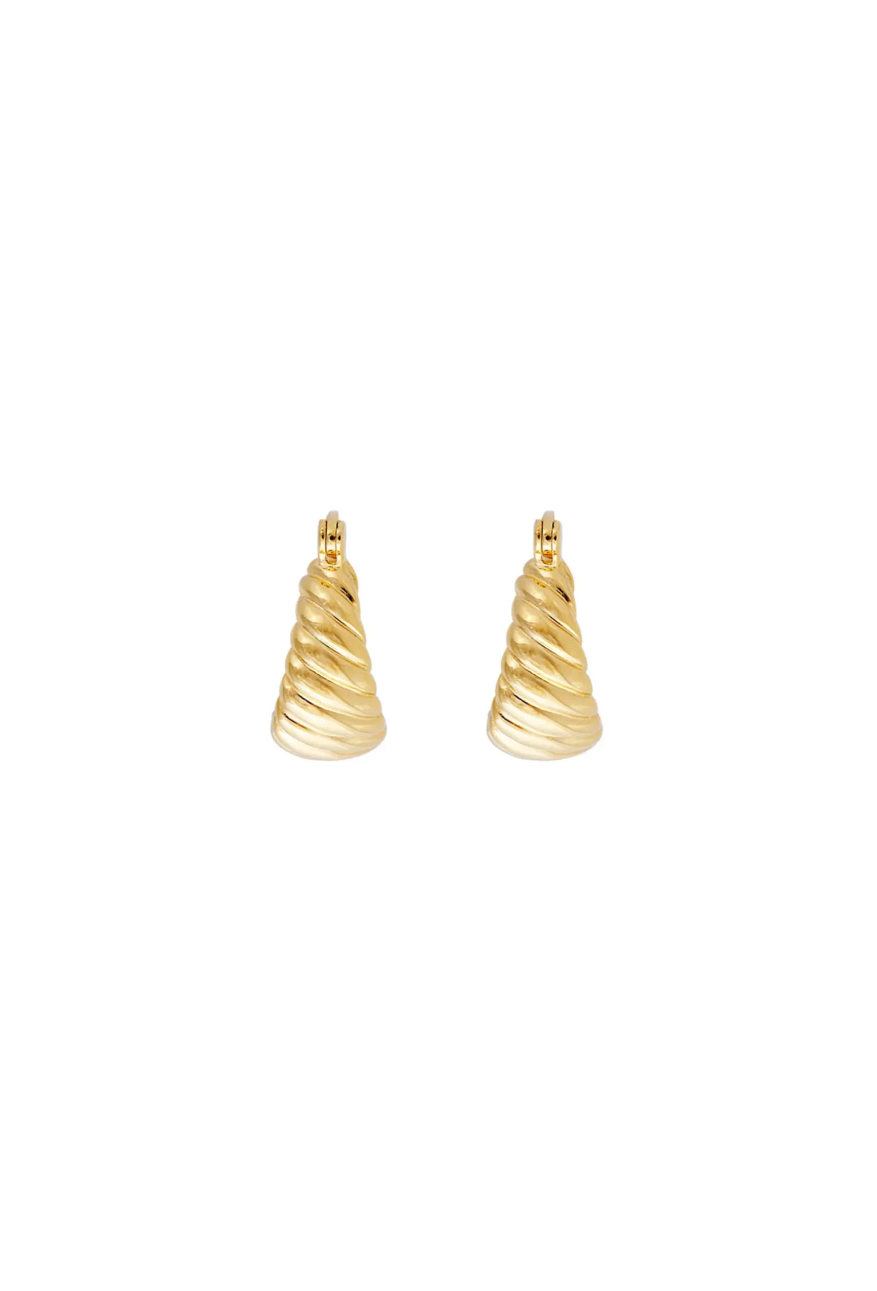 Earrings-HUSK Fairley Croissant Hoops - Gold