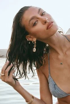 Earrings-HUSK Fairley Star Hoops - Gold