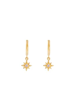 Earrings-HUSK Fairley Star Hoops - Gold