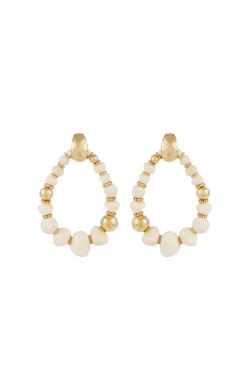 Earrings-HUSK Gas Bijoux Biba Earring - White