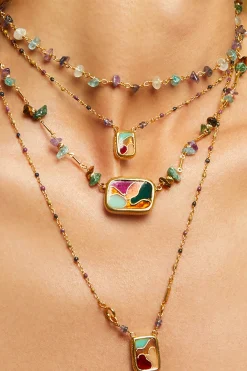 Necklaces-HUSK Gas Bijoux Scap Necklace - Sun