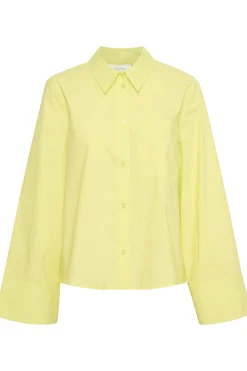 Tops-HUSK Gestuz Chilly Shirt - Lime