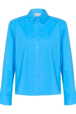 Tops-HUSK Gestuz Cyma Shirt - Marine
