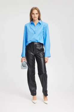 Tops-HUSK Gestuz Cyma Shirt - Marine