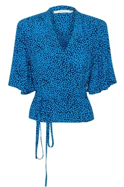 Tops-HUSK Gestuz EISHA BLOUSE - Blue