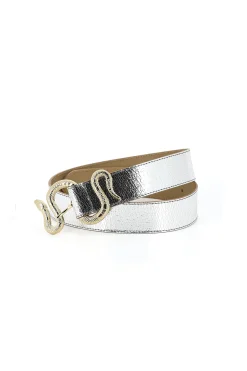 Belts-HUSK Herbert Frere Soeur    Crush Belt - Silver