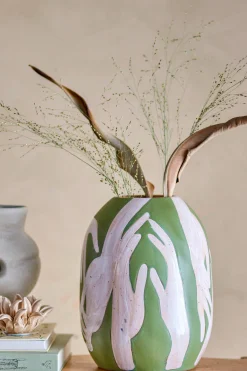 Vases & Planters-HUSK Adalena Vase - Green