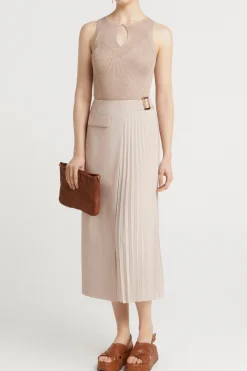 Skirts-HUSK Adella skirt - Stone