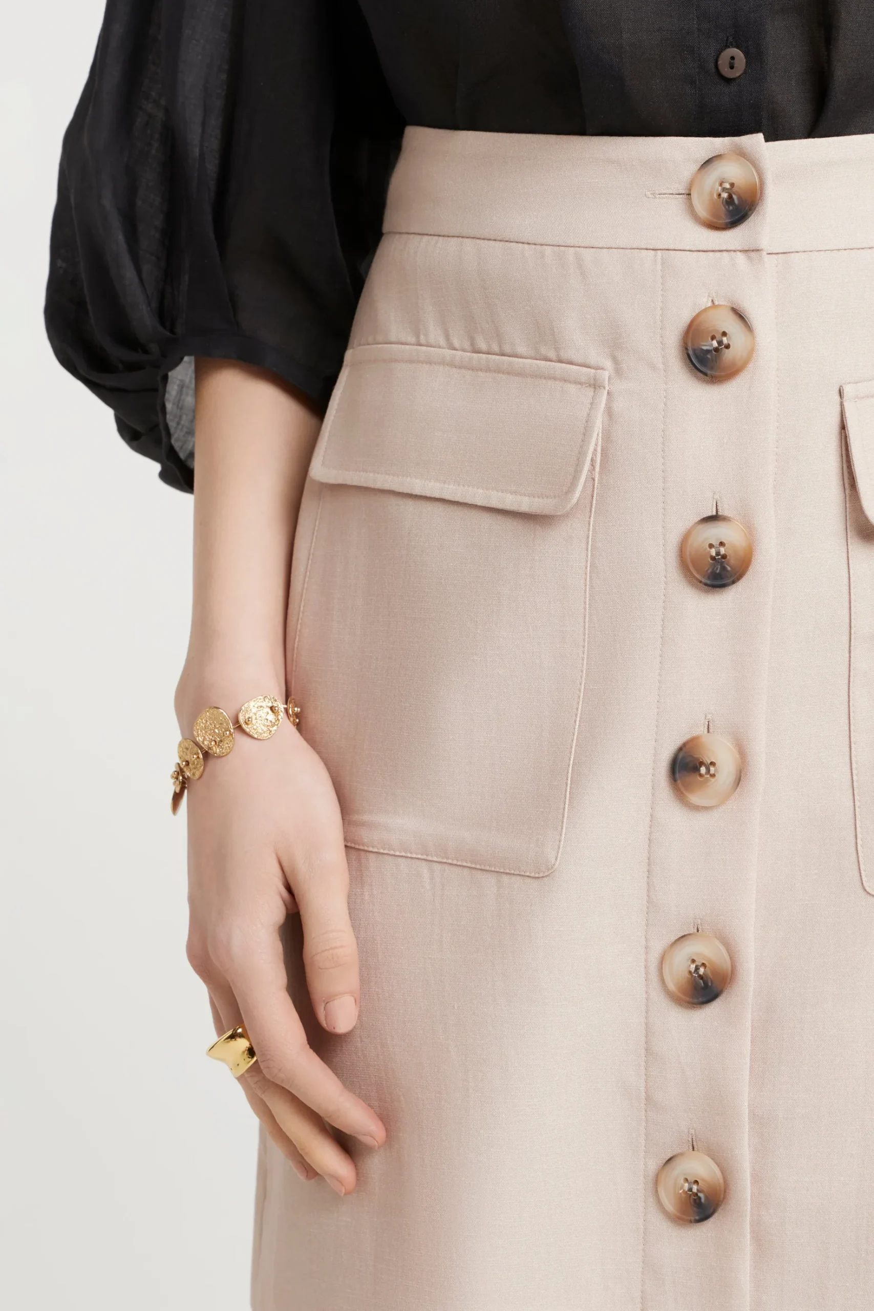 Skirts-HUSK Aimee skirt - Stone