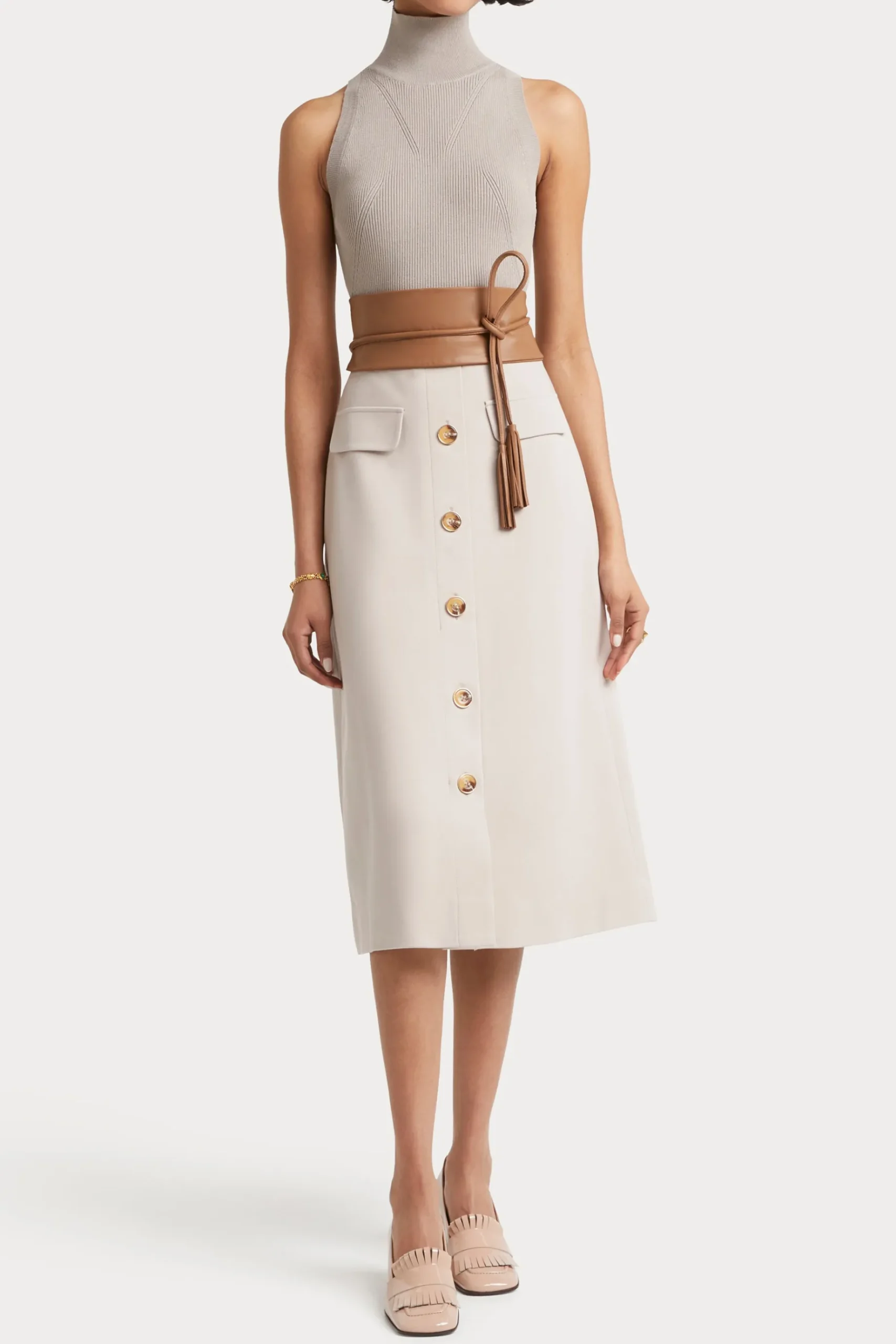Tops-HUSK Allegra Top - Stone